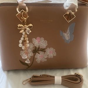Brown flower bag